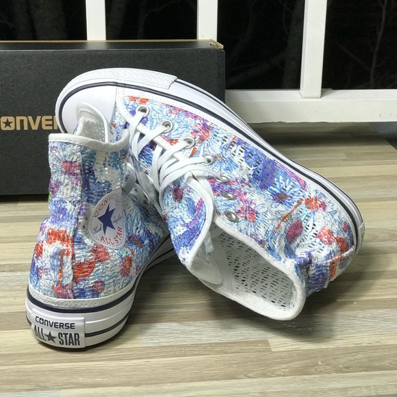 NWT Converse 🔥 Ctas HI Spray Paint Blue HT WMNS - Picture 4 of 8